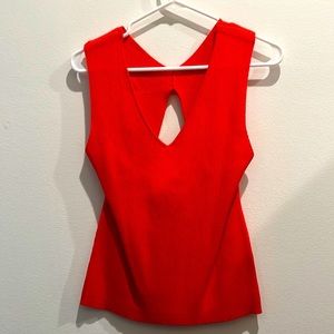 Orange rib skies are blue top